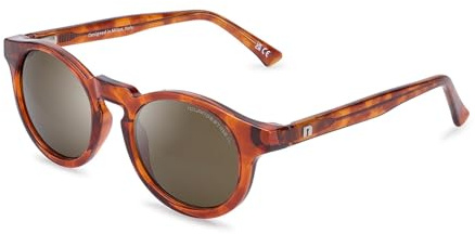 CLANDESTINE - Gafas de Sol Unisex - Modelo Varenna - Montura de Acetato Color Caramel - Lentes de Nylon Polarizado de Color Marrón - Protección UV 400