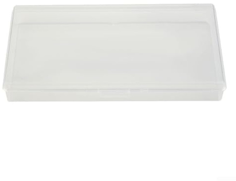 Caja organizadora transparente para piezas pequeñas y tornillos con separadores de compartimentos para una organización eficiente (17,5 x 10,6 x 2,5 cm)