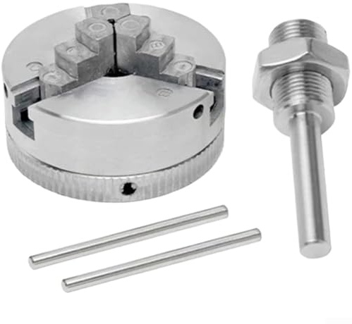 Mini portabrocas de torno y portabrocas eléctrico con rosca M12x1, mandril de aleación de zinc de 3 mandíbulas y 4 mandíbulas para taladros manuales y sujeción (B)