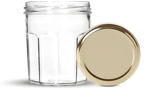 HEEKSE lot de 24 pots et bocaux à confitures en verre-Fabrication française (324mlX24)-Format standard