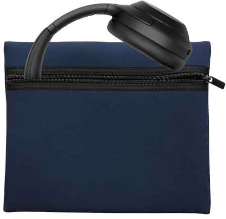 kwmobile Neoprenhörerfodral för WH-1000XM4 / WH-1000XM6 / Jabra Evolve 20 - Hörlursväska - Resefodral för headset hörlurar - Mjuk Over Ear skyddsfodral marinblå