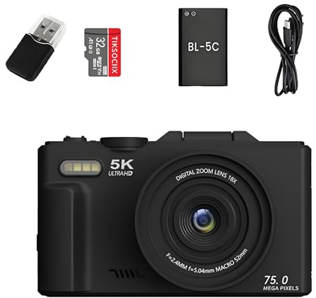 Optinexo 5K Digital Compact Camera(Nero)
