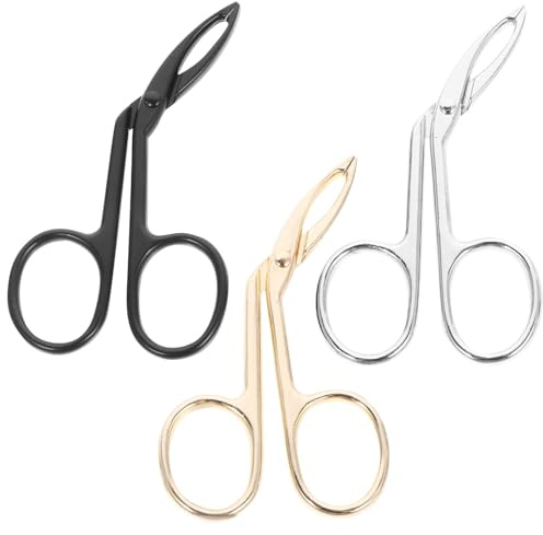 Abaodam Set 3 Pinzette per Sopracciglia in Acciaio Inox 304 Punta Obliqua, Modellatore Sopracciglia Professionale Resistente alla Ruggine, per Depilazione Viso e Rifinitura Precise