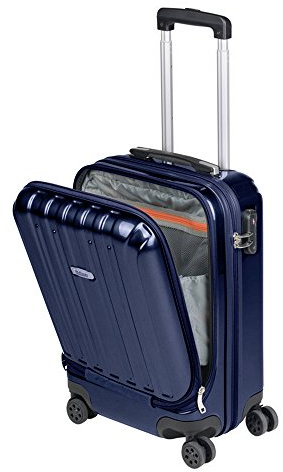 Valise Cabine avec Compartiment Ordinateur Portable Bagage à main Trolley Rigide et Léger 4 Roulettes Doubles pivotantes à 360º Serrure TSA Sulema (Bleu)