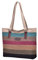 CHEREEKI Tote Bag, Tasche Damen Multi-Color Streifen, Stofftasche für Shopper Schule Arbeit Einkaufen und Reisen