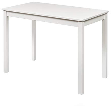 Hagge Home Mesa de Comedor Escandinava Multifuncional - Cocina, Ordenador, Consola, Oficina, Salón, Estudio - 60 x 110 cm, Altura 75, Blanco