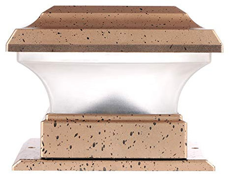 BTER Poste la luz solar del poste enciende al aire libre, luz solar del poste de la lámpara, cerca para la entrada del patio del jardín