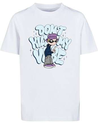 Mister Tee Unisex Kids MTK251-Kids Don't Kill My Vibe Tee T-Shirt, White, 158/164