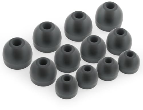 Okuli 12 x Écouteurs en Silicone Embouts d'oreilles pour Sony WF-C500 Casque Écouteurs en Gris