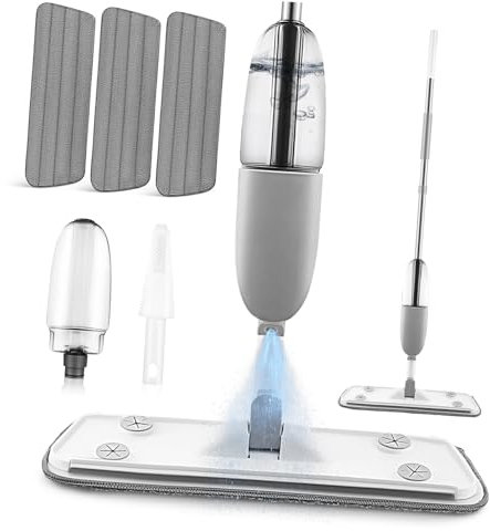 FRCOLOR Trapeador Aerosol Plano para Limpieza De Pisos Trapeador Húmedo y Seco Fácil De Usar