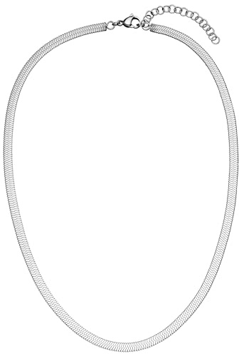 Jobo Damen-Halskette Herringbone Edelstahl 40-45 cm verstellbar
