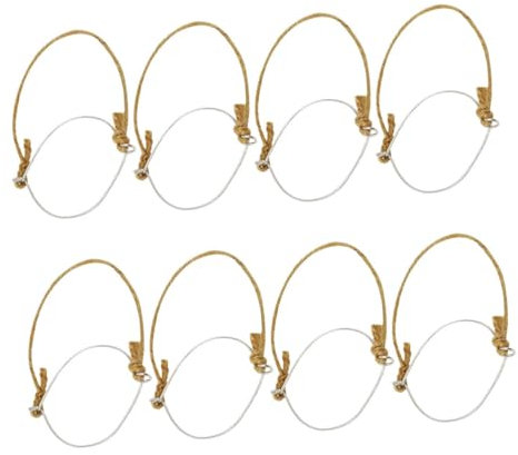 UTHCLO 8pezzi Per Barattoli Inossidabile Manici e Juta Facili Installare Design Per Decorazioni e