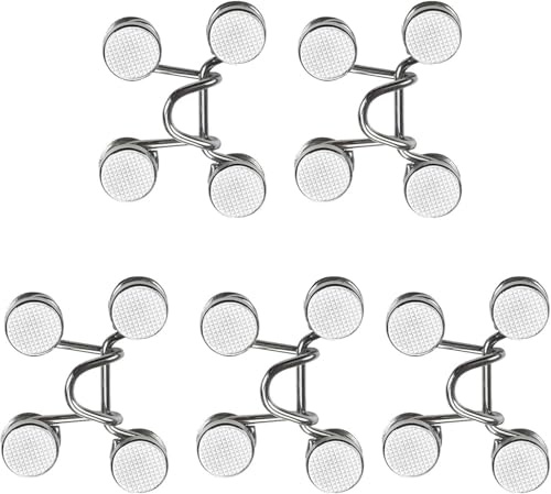 5 Sets Adjustable Waistband Tightener Clips – Reusable No-Sew Buckle Buttons for Jean and Trouser – Easy Fit Solution for Loose Clothing, Skirts and Dresses – Practical Clothing Adjustment Accessories