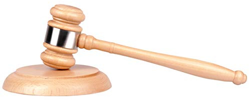 Tiberham Juego de Mazo de Madera y Taco Sonoro, Mazo de Madera Artesanal con Taco Redondo para Juez Abogado Estudiante Subasta Venta