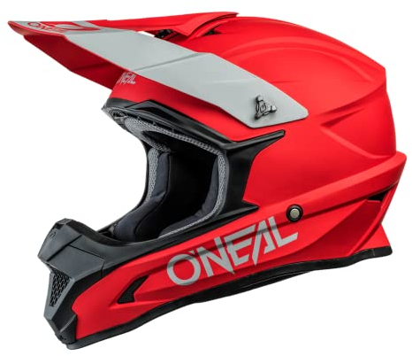 O'NEAL | Motocross-Helm | MX Enduro Motorrad | ABS-Schale, Lüftungsöffnungen für optimale Belüftung und Kühlung | 1SRS Helmet Solid | Erwachsene | Rot | Größe S
