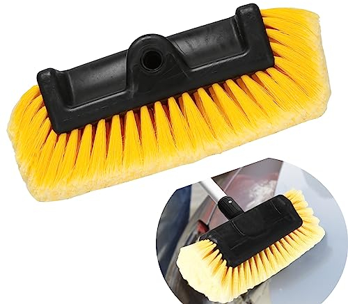 Liseng Brosse de lavage pour nettoyer les véhicules, bateaux, véhicules ou voitures à gazon, poils super doux pour un nettoyage résistant aux rayures, fixation universelle