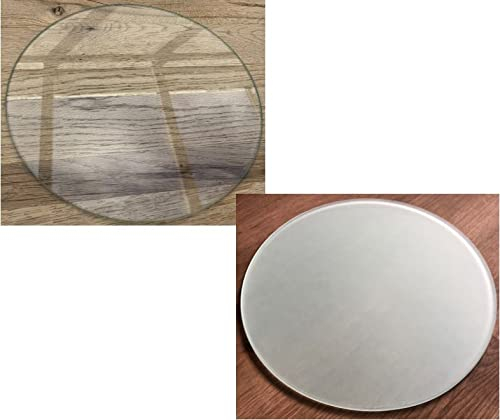 Glasscheibe ESG runde Ausführung Glas Tischplatte Kaminglas (Ø395mm / Stärke: 6mm / satiniert)