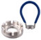 2 pcs Llave de Radio de Bicicleta, Llaves para radios Bicicleta-plata y azul