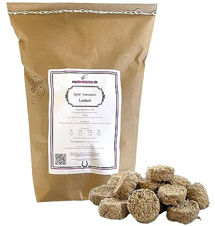 mypferdefutter Apfel-Leinsamen Leckerli - das geschmackvolle und gesunde Leckerli für Dein Lieblingspferd (1.500 g)