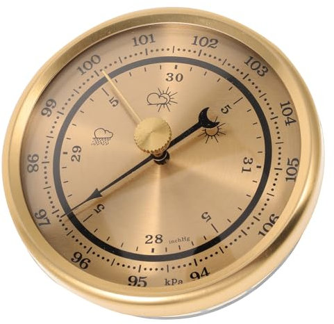 Multi-function Portable Barometer with Dial Design Accurate Air Pressure Gauge Thermometer Hygrometer for Weather Forecasting