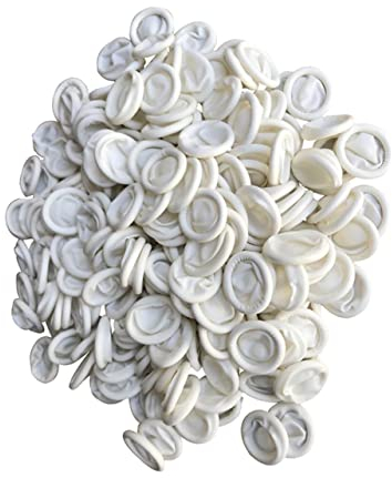 PLAFOPE 830 Stück Fingerkuppen-Hülse einmalhandschuhe disposable gloves maniküre handschuhe einmal-handschuhe Fingerspitzenschutz schützende Fingerhandschuhe Fingerschutz Weiß