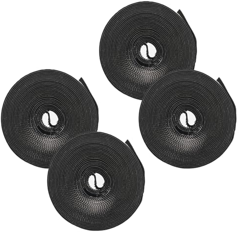 4 Rollen Fenster-Fliegengitter Klettband SCHWARZ selbstklebend 5m x 9,5mm