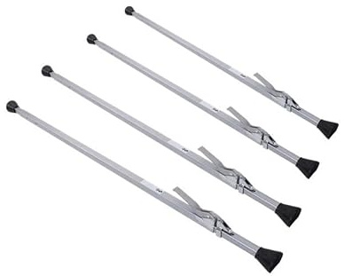 UNITRAILER Set 4 Barre Distanziatrici Fermacarico 1880-2852 mm Barre Telescopiche per Fissaggio Carico su Furgoni Camion e LKW con Meccanismo a Molla a Pressione