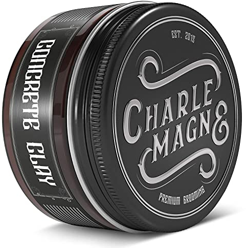 Charlemagne Concrete Clay Pomade - 100 ml - Mattes Finish - Pomade Matt - Schonende Pflege & Haargel-Alternative - Friseurqualität, Made in Germany