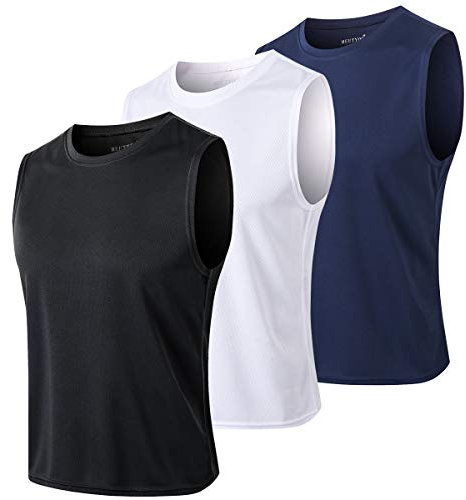 MEETYOO Tank Top Herr, Arm Shirts Sport Ärmlös skjorta Undertröja Fitness Ärmlös T-shirt för löpning Jogging Gym