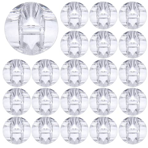50 botones de cristal transparente adorables botones de camisa simples sujetadores de suéter delicados botones de costura para niños conjuntos de punto para hombre, mujer y bebé (blanco)