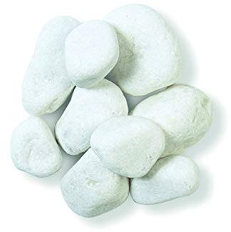 Jardinex Galet Blanc marbre carrare 30/60 mm - Sac 25 kg - Blanc