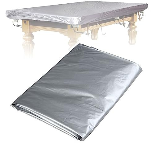 Pool Table Dust Cover, Snooker/billiard Pool Table Cover, Billiard, Snooker & Pool Table Covers, 7/8/9/10/12ft Billiard Snooker Table Strong and Durable Dust Protection Cover, Sliver ( Size : 12ft )