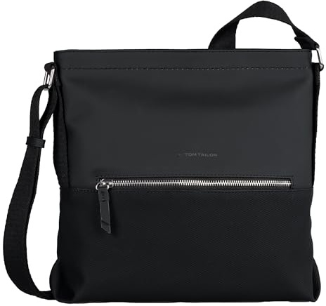 TOM TAILOR Erin Damen Umhängetasche Crossbody Bag Mittelgroß Schwarz