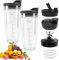 5 Pieces Blender Replacement Parts, 2pcs 24oz Blender Replacement Parts 710ml Cups & 1x Blade & 2X Spout Lids Compatible with Nutri Ninja Blender Auto iQ BL480 BL482 BL642 BL682 NN102 ETC
