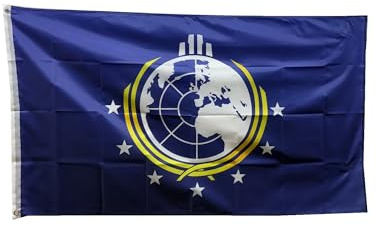 Stormflag Bandera de Super Tierra, 90 x 150 cm, decoración de fiesta en casa, oficina, 90 g de poliéster con dos ojales y doble costura.