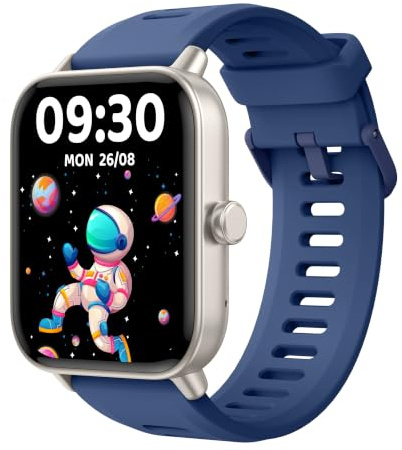 Kids Smart Watch, No APP No Phone Needed, 1.8 Fitness Tracker Step Counter, Health Monitor, Puzzle Games, Silent Alarm for School, 2-Year Warranty, IP68 Swim-proof Watch for Boys Girls Teens Aged 5+