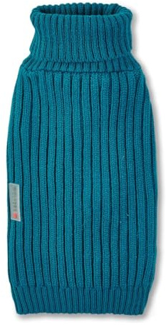 Wolters Strickpullover Ribsty | Hundepullover für kühle Tage | Farbe Petrol - Gr. 35 (Rückenlänge 33-35 cm)