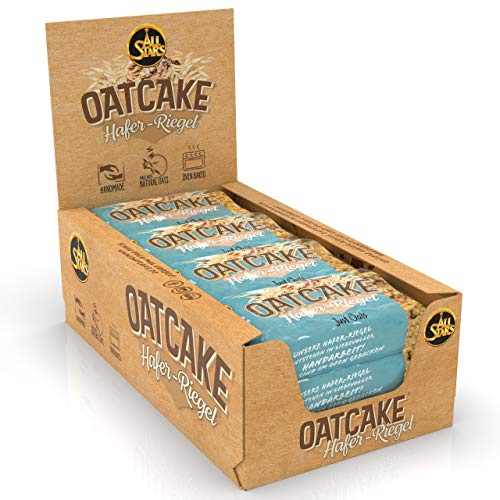 ALL STARS Oatcake Hafer-Riegel (Just Oats, 12 x 80g) – Energy-Riegel mit Haferflocken & hochwertigen Kohlenhydraten – gebackener Oat Bar - soft & sättigend - idealer Mahlzeitenersatz