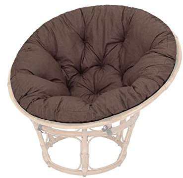 Imbottitura per poltrona Papasan, cuscino di ricambio, diametro di 114 cm, cuscino imbottito, made in EU, colore: marrone