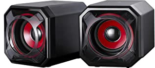 SureFire Högtalare Gator Eye, 5 W stereo spelhögtalare, USB 2.0, högtalarboxar för PC, bärbar dator & Playstation & Xbox, USB-spelhögtalare, gaming PC-högtalare