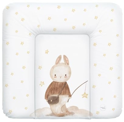 Ceba Baby® mjukt skötunderlägg 75 x 72 cm – baby skötunderlägg – skötbordsskydd för pojkar och flickor – vattentätt, tvättbart – OEKO-TEX® Standard 100 – Tillverkad i EU – Drömmare