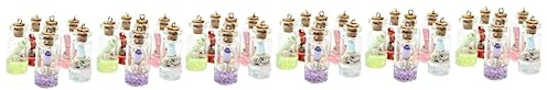 NUOBESTY 36pcs Travel Bottles Resin Pendant Jewelry Diy Earrings Necklace Keychain for Craft