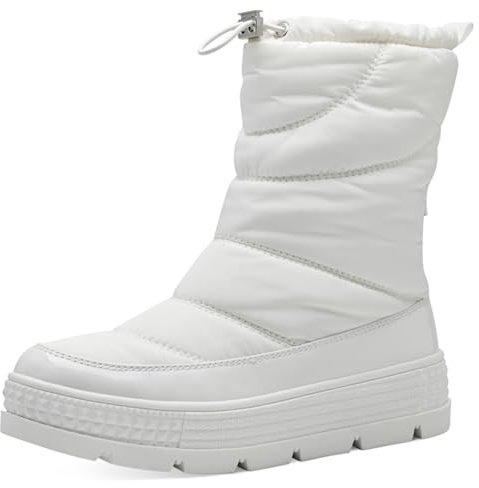 Tamaris Damen Warmfutter Stiefel Vegan; WHITE, EU 39