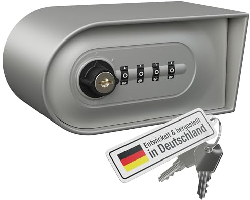 advanSecure® Schlüssel-Tresor M4 | für sichere Schlüsselübergabe | Design-Schlüsselsafe in massiver Qualität | Spezialschloss | deutsche Fertigung