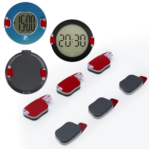 ALAFLY [6 Stück] Ersatz Metallplättchen Klebepads Kompatibel mit OOONO Park/CO-Driver NO2/P-DISC NO2/P-DISC 3, Jederzeit Demontierbar für Parkscheibe Magnetplatte für Windschutzscheibe