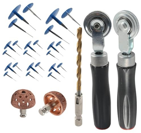 Fruusv Pilz-Reifenstecker-Set, Mehrzweck-Reifenreparatur-Set, Reifenpilz-Stecker-Set, Motorrad-Reifenreparaturwerkzeug, Elektro-Autoreifenreparatur-Set, Pilz-Nagelstiefel-Set