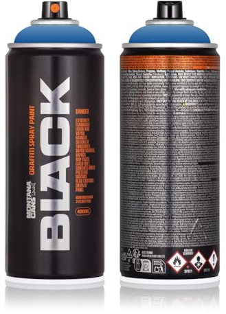 Sprühdose Montana BLACK 400 ml - Graffiti Paint - hochdeckende Mattfarben - zuverlässig - high-pressure - (5077 Royal Blue)