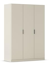 Rauch Möbel Lagoa, Kleiderschrank, Garderobe für Schlafzimmer, Kinderzimmer, Jugendzimmer 3-türig, mit Zubehör Basic, Farbe Beige, Breite 136 cm