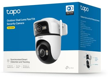 Tapo C545D 2K 3MP Dual Lens Outdoor Camera,Security Camera with Smart Tracking,Smart AI Outdoor Camera,CCTV,Night Vision,IP66,2 Way Audio,No Hub,Alexa,Google Home,Flexible Storage,No Monthly fee