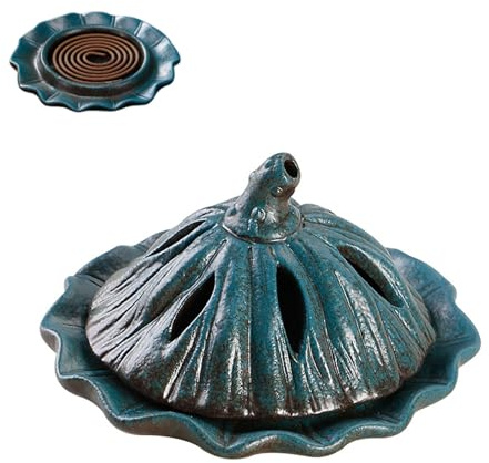 Myggspolehållare, bärbar keramisk spolbehållare, inomhus utomhus brännare för effektiv insektsavvisande, vintage stil design